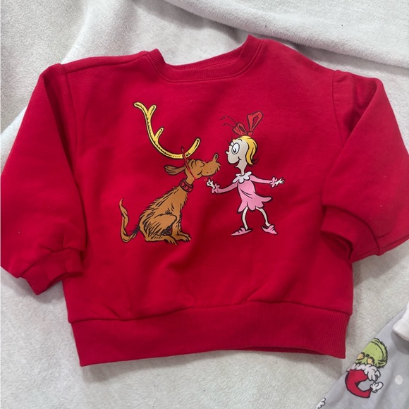 Grinch Holiday Pajama & Sweatshirt Size 2T - Picture 3 of 10